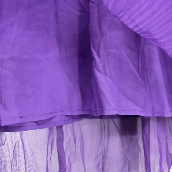 Aeropostale Purple High Low Mini Skirt Womens Small Sheer Layered Boho Fairycore - Picture 5 of 9